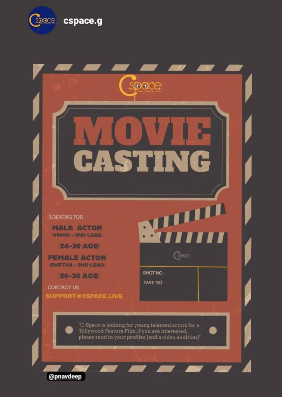 Looking for Male and Female Actors